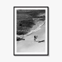 Bali Black and White Fine Art Photo Print, Indonesia Surf Beach Wall Decor Poster