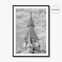 Buffalo Black and White Fine Art Photo Print, Clock Tower, New York, USA Poster