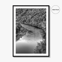 Delaware River Black and White Fine Art Photo Print, Hawk's Nest New York Poster