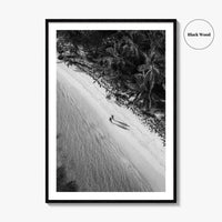 Dominican Republic Black and White Fine Art Photo Print, Caribbean Beach Poster