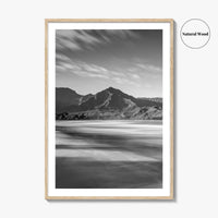 Hanalei Black and White Fine Art Photo Print, Kauai Hawaii Beach Wall Decor Poster