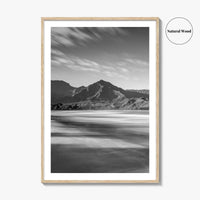 Hanalei Black and White Fine Art Photo Print, Kauai Hawaii Beach Wall Decor Poster