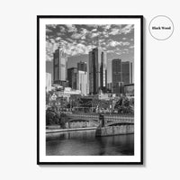 Melbourne Black and White Fine Art Photo Print, Victoria Australia Wall Poster