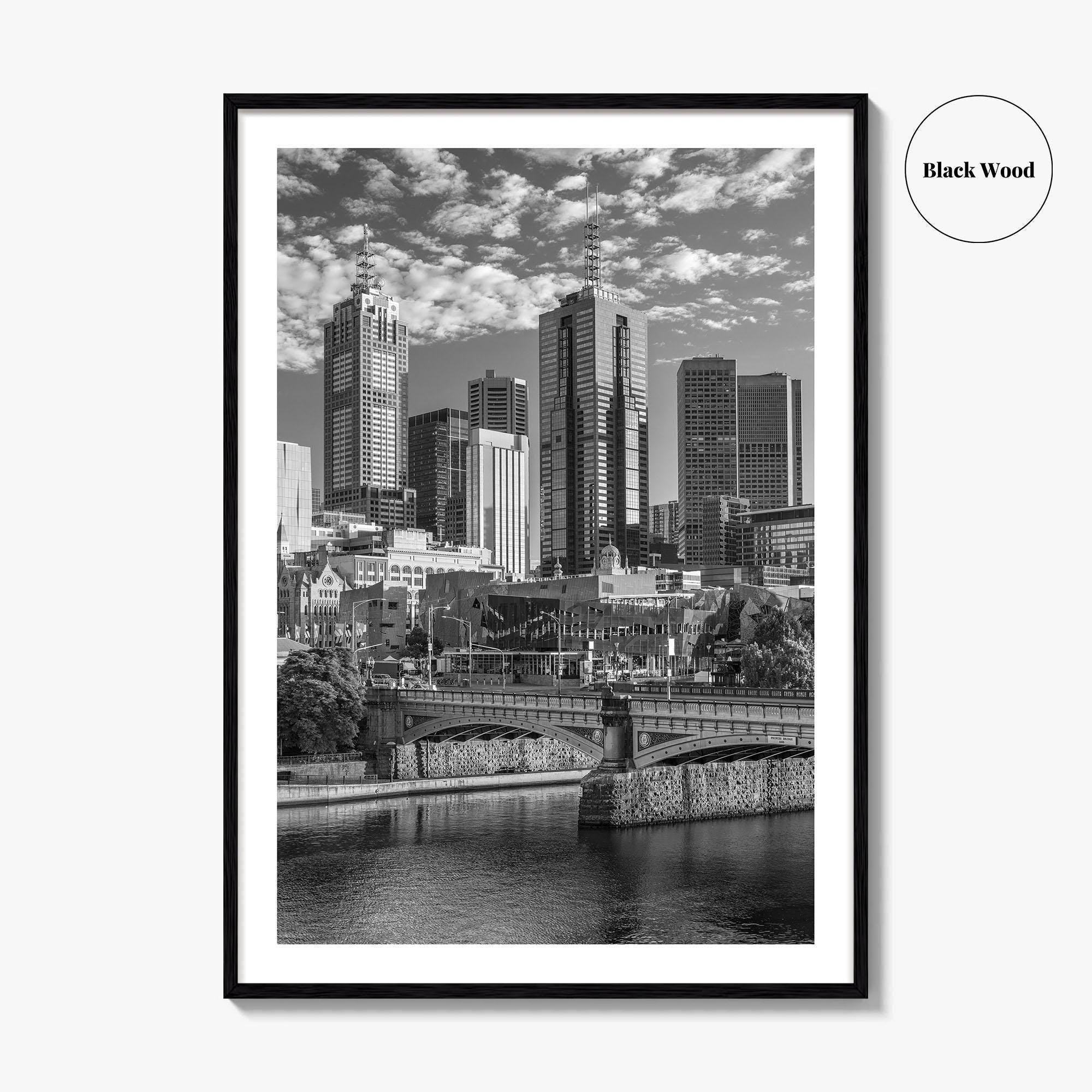 Melbourne Black and White Fine Art Photo Print, Victoria Australia Wall Poster