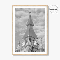 Buffalo Black and White Fine Art Photo Print, Clock Tower, New York, USA Poster