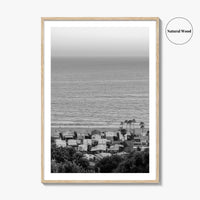 Pacific Palisades Black and White Fine Art Photo Print, California Print