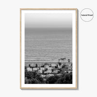 Pacific Palisades Black and White Fine Art Photo Print, California Print