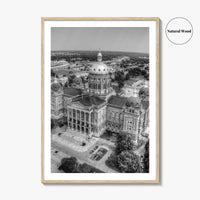 Des Moines Black and White Fine Art Photo Print, Iowa Wall Decor, USA Poster