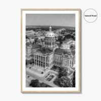 Des Moines Black and White Fine Art Photo Print, Iowa Wall Decor, USA Poster