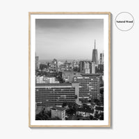 Nairobi Skyline Black and White Fine Art Photo Print, Kenya Poster, East Africa Poster