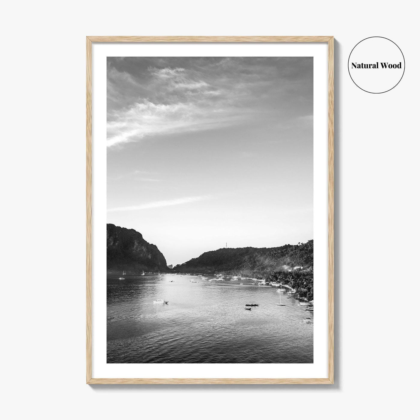 El Nido Black and White Fine Art Photo Print, Palawan Bacuit Bay, Philippines Poster