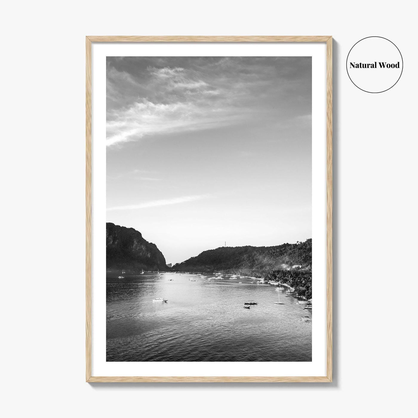 El Nido Black and White Fine Art Photo Print, Palawan Bacuit Bay, Philippines Poster
