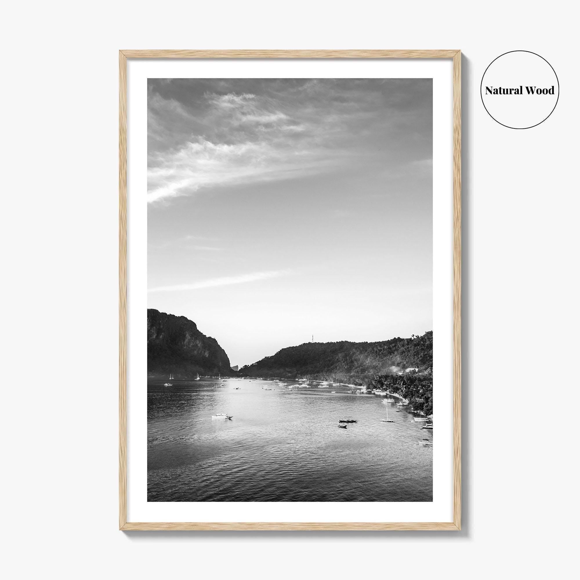 El Nido Black and White Fine Art Photo Print, Palawan Bacuit Bay, Philippines Poster
