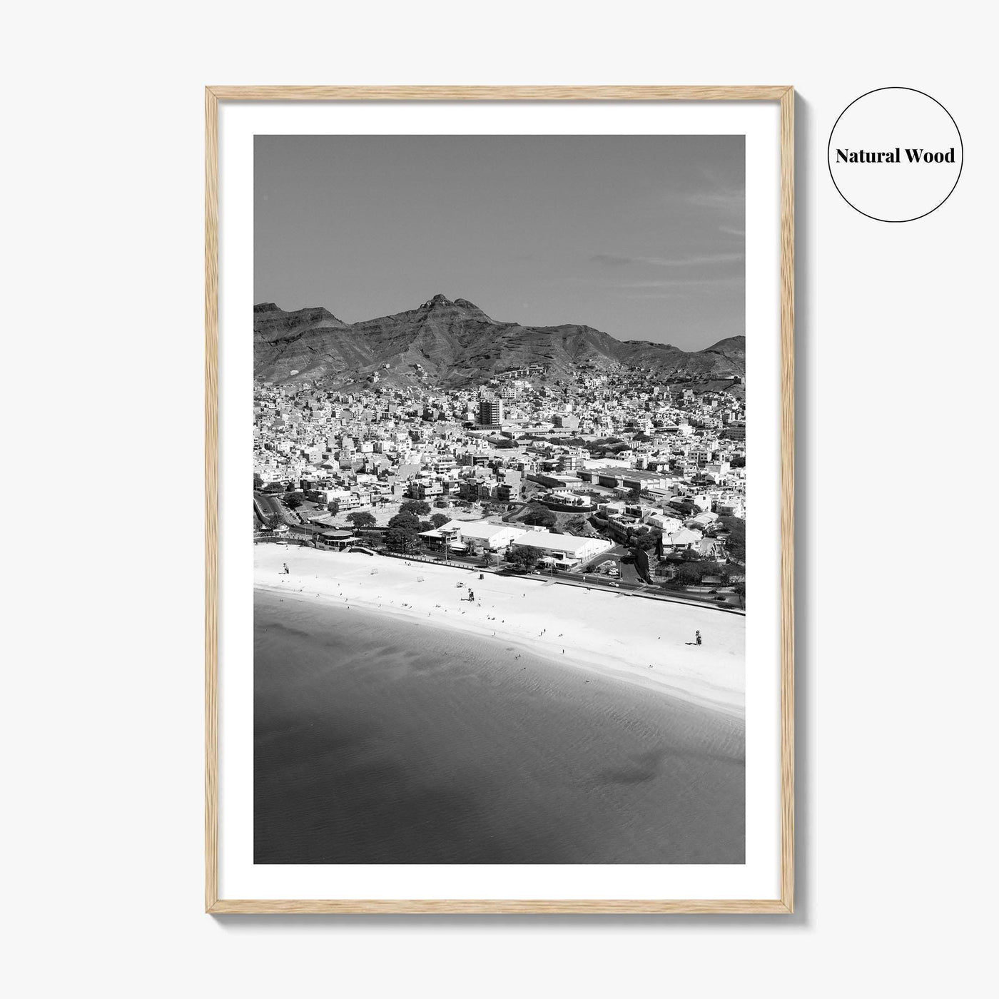 Laginha Black and White Fine Art Photo Print, Mindelo Sao Vicente Cape Verde Poster