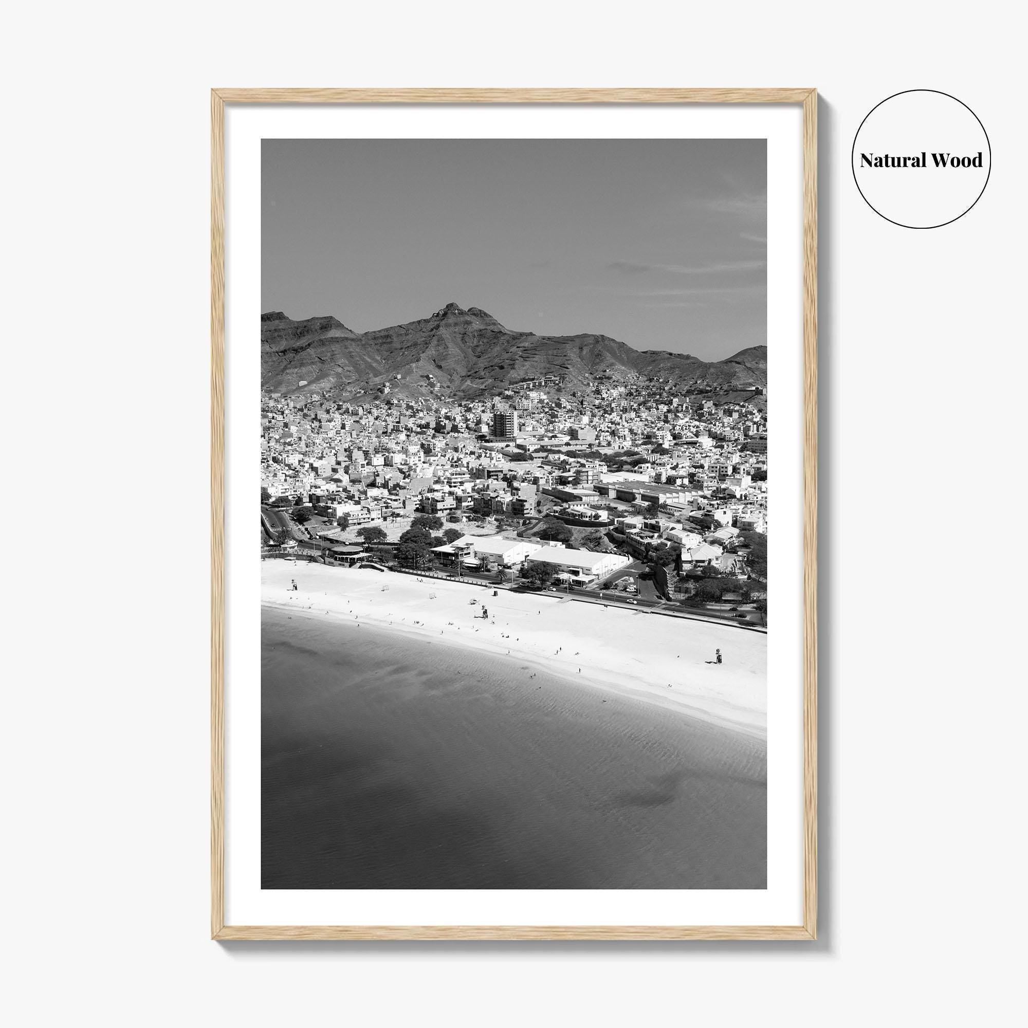 Laginha Black and White Fine Art Photo Print, Mindelo Sao Vicente Cape Verde Poster