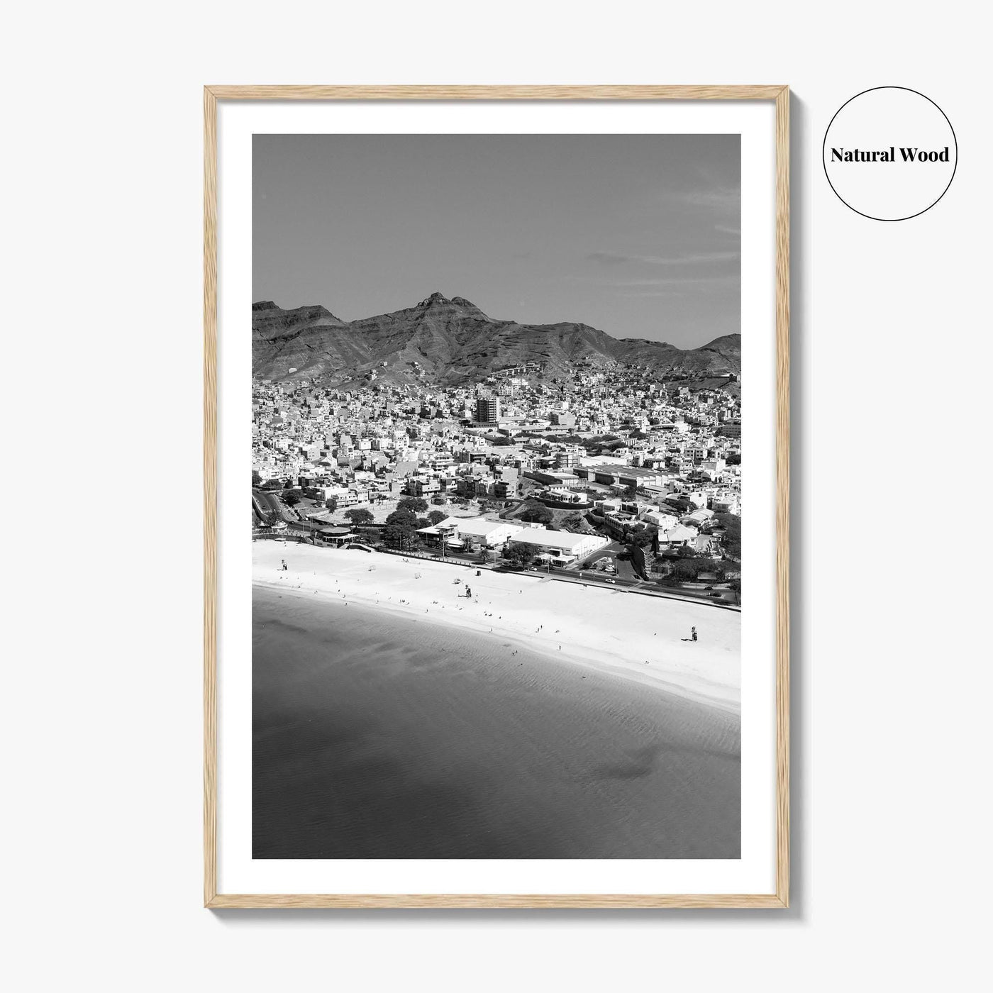 Laginha Black and White Fine Art Photo Print, Mindelo Sao Vicente Cape Verde Poster