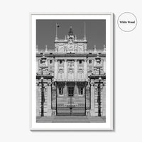 Madrid Black and White Fine Art Photo Print, Royal Palace, Spain Poster, Palacio Real