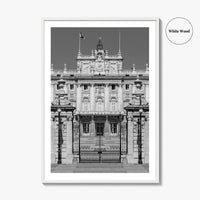 Madrid Black and White Fine Art Photo Print, Royal Palace, Spain Poster, Palacio Real