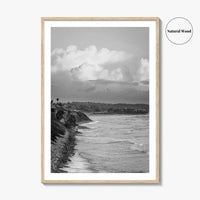 Encinitas Black and White Fine Art Photo Print, San Elijo Campground California Poster