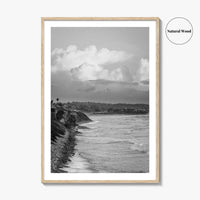 Encinitas Black and White Fine Art Photo Print, San Elijo Campground California Poster