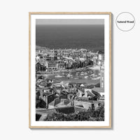 St Ives Black and White Fine Art Photo Print, Cornwall England Poster, Harbour