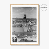 Krakow Black and White Fine Art Photo Print, Poland City View, Wall Decor, Poster