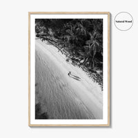 Dominican Republic Black and White Fine Art Photo Print, Caribbean Beach Poster