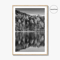 Maryland Black and White Fine Art Photo Print, Lake Habeeb, Rocky Gap State Park