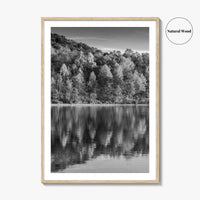 Maryland Black and White Fine Art Photo Print, Lake Habeeb, Rocky Gap State Park
