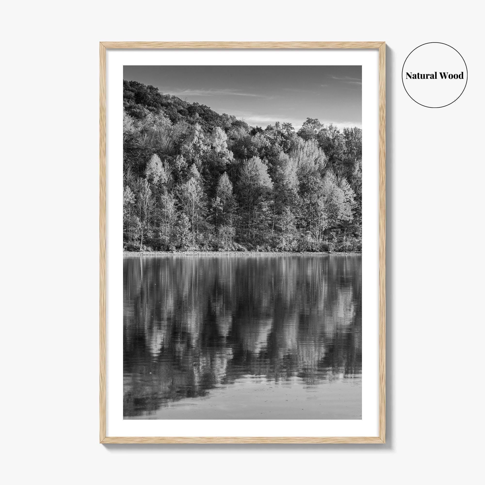 Maryland Black and White Fine Art Photo Print, Lake Habeeb, Rocky Gap State Park