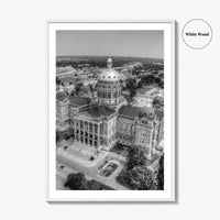 Des Moines Black and White Fine Art Photo Print, Iowa Wall Decor, USA Poster