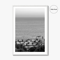 Pacific Palisades Black and White Fine Art Photo Print, California Print
