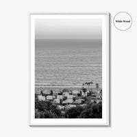 Pacific Palisades Black and White Fine Art Photo Print, California Print