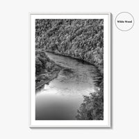 Delaware River Black and White Fine Art Photo Print, Hawk's Nest New York Poster