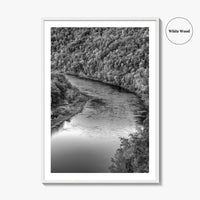 Delaware River Black and White Fine Art Photo Print, Hawk's Nest New York Poster