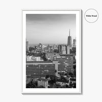 Nairobi Skyline Black and White Fine Art Photo Print, Kenya Poster, East Africa Poster