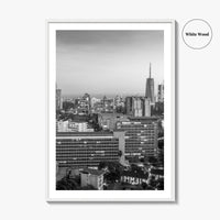 Nairobi Skyline Black and White Fine Art Photo Print, Kenya Poster, East Africa Poster