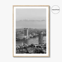 Cairo Black and White Fine Art Photo Print, Nile River, Egypt Wall Art