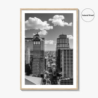 Kansas City Skyline Black and White Fine Art Photo Print, Downtown, Missouri, KC, USA