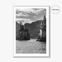 Kenai Fjords National Park Black and White Fine Art Photo Print, Seward Alaska Poster