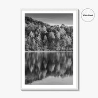Maryland Black and White Fine Art Photo Print, Lake Habeeb, Rocky Gap State Park