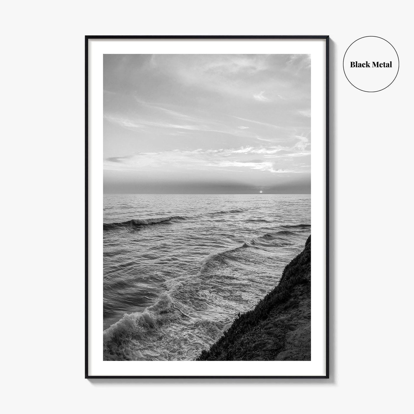 Carlsbad Black and White Fine Art Photo Print, San Diego California Poster