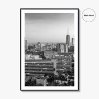 Nairobi Skyline Black and White Fine Art Photo Print, Kenya Poster, East Africa Poster