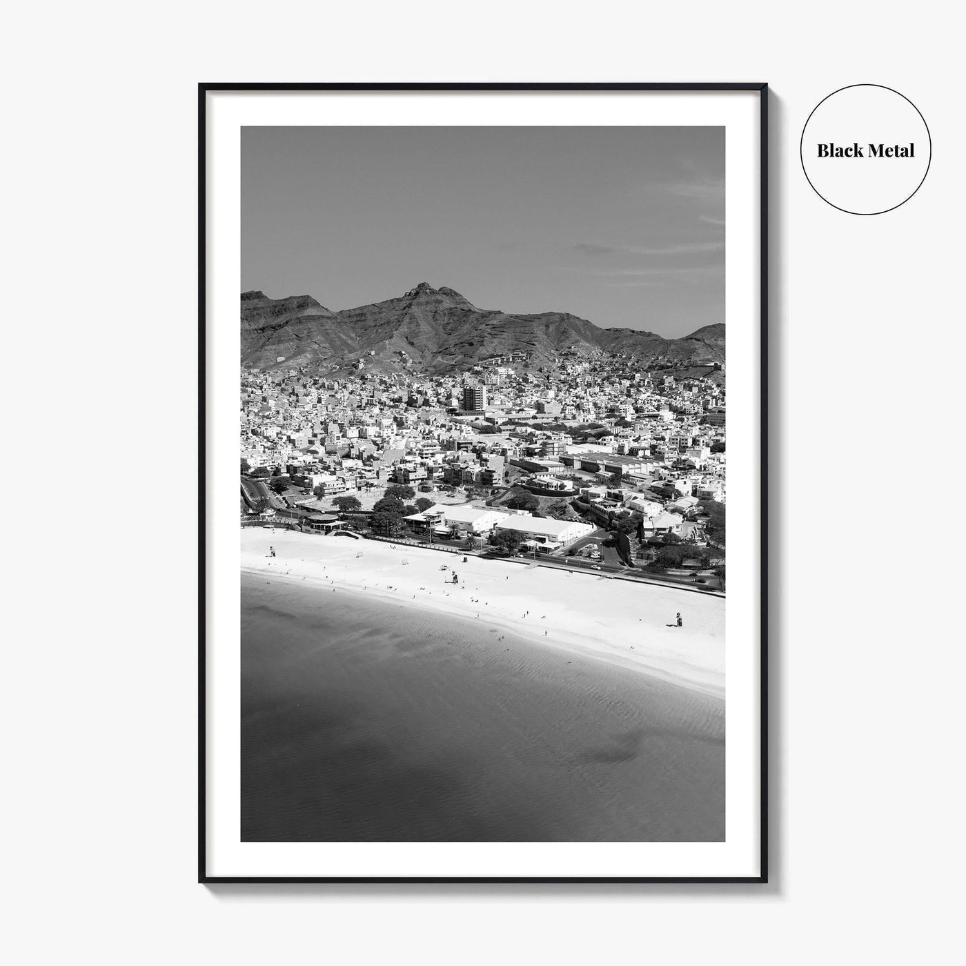 Laginha Black and White Fine Art Photo Print, Mindelo Sao Vicente Cape Verde Poster