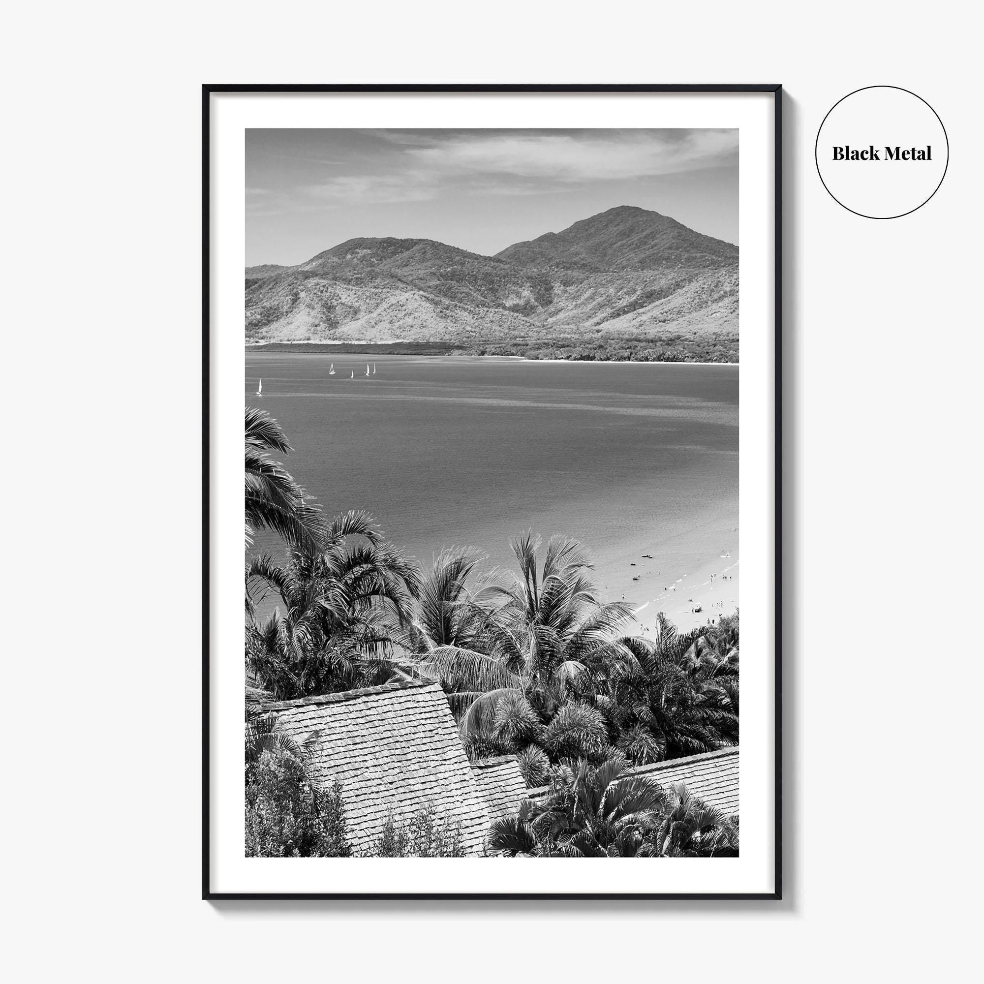 Great Barrier Reef Black and White Fine Art Photo Print, Port Douglas Poster
