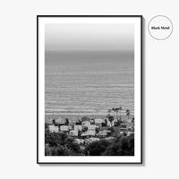 Pacific Palisades Black and White Fine Art Photo Print, California Print