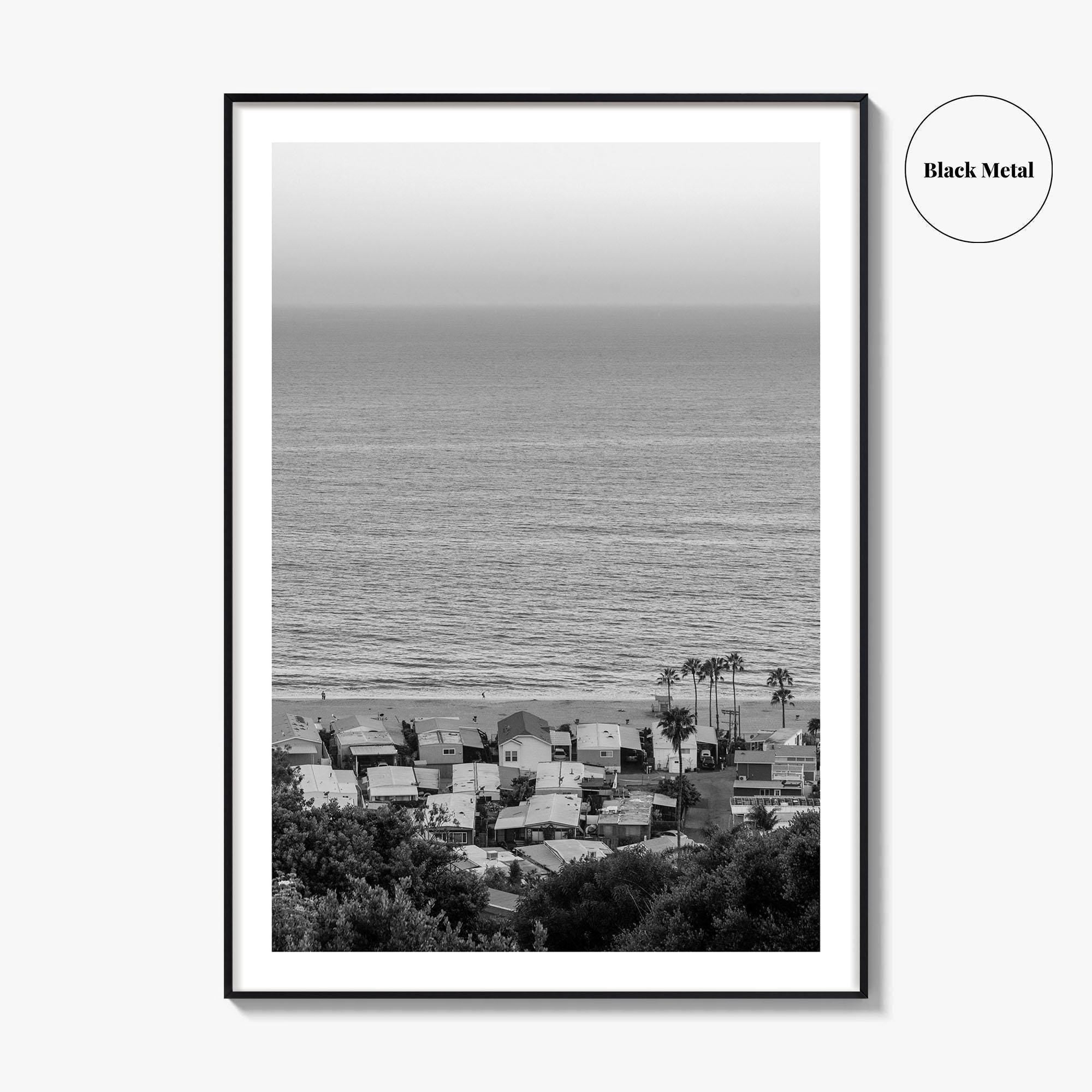 Pacific Palisades Black and White Fine Art Photo Print, California Print