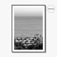 Pacific Palisades Black and White Fine Art Photo Print, California Print