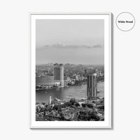 Cairo Black and White Fine Art Photo Print, Nile River, Egypt Wall Art