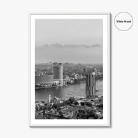 Cairo Black and White Fine Art Photo Print, Nile River, Egypt Wall Art